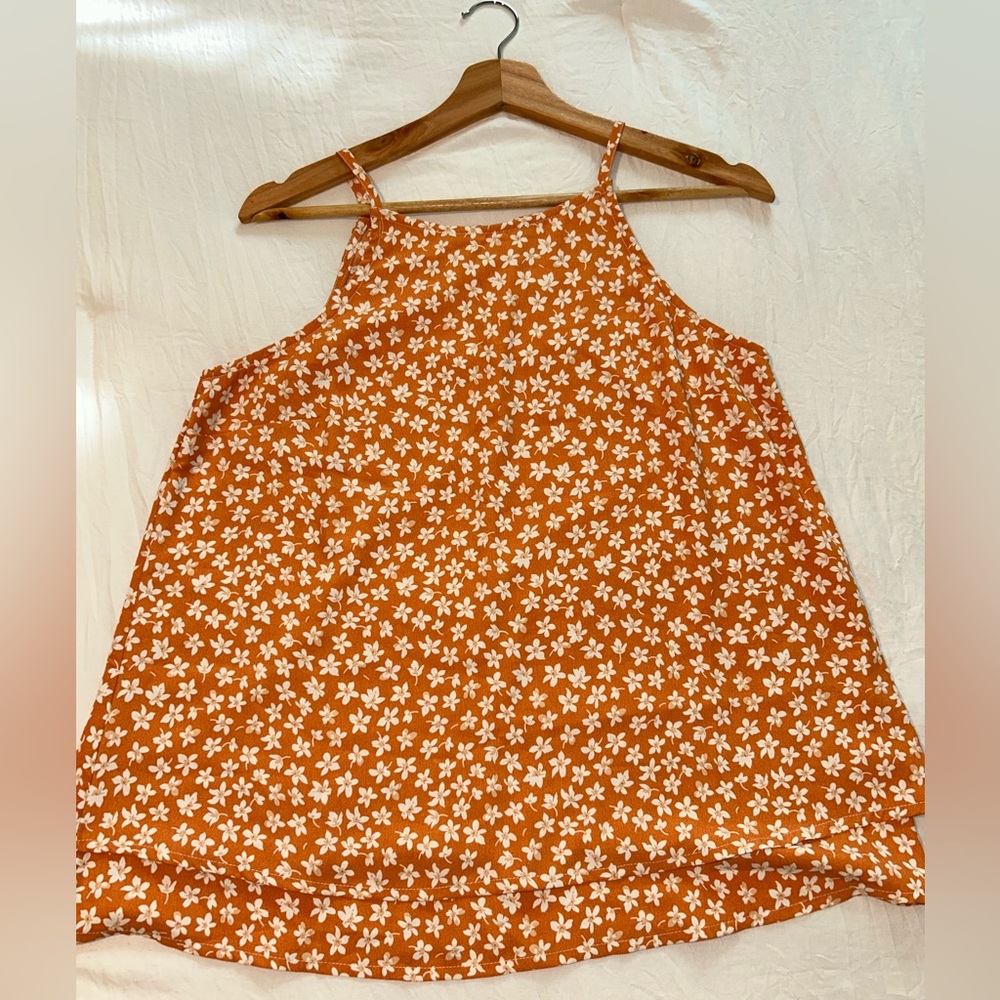 Blue Rain Orange Floral Camisole